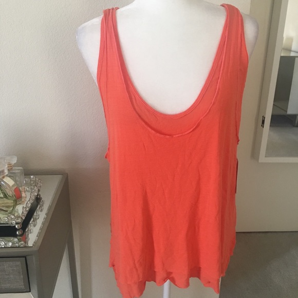 Free People coral karmen double tank top - Picture 3 of 8